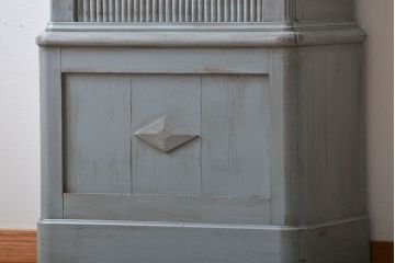 アンティーク家具　アンティークペイント　大きな古いホールクロック収納棚