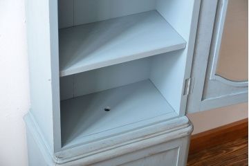 アンティーク家具　アンティークペイント　大きな古いホールクロック収納棚