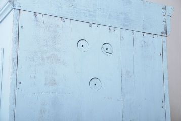 アンティーク家具　アンティークペイント　大きな古いホールクロック収納棚