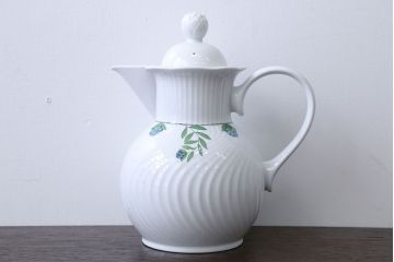 アンティーク雑貨　北欧　DANSK(ダンスク)ティーポット・シュガー・クリーマー・プレートセット