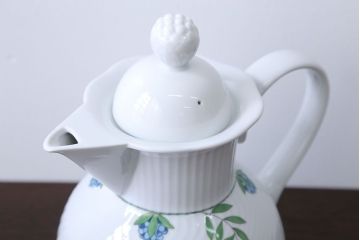 アンティーク雑貨　北欧　DANSK(ダンスク)ティーポット・シュガー・クリーマー・プレートセット