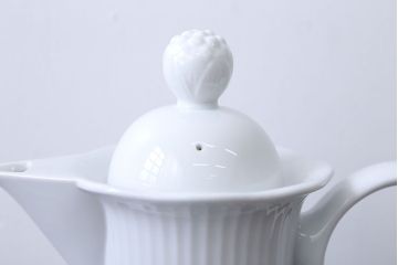 アンティーク雑貨　北欧　DANSK(ダンスク)ティーポット・シュガー・クリーマー・プレートセット