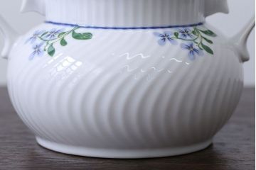 アンティーク雑貨　北欧　DANSK(ダンスク)ティーポット・シュガー・クリーマー・プレートセット