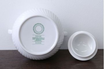 アンティーク雑貨　北欧　DANSK(ダンスク)ティーポット・シュガー・クリーマー・プレートセット