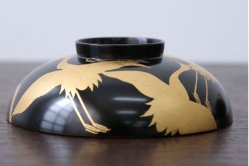 アンティーク雑貨　瑾斎作 金蒔絵木製お椀 5客