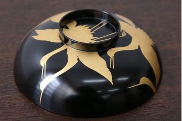 アンティーク雑貨　瑾斎作 金蒔絵木製お椀 5客