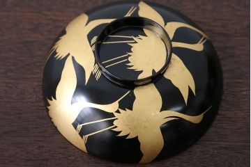 アンティーク雑貨　瑾斎作 金蒔絵木製お椀 5客