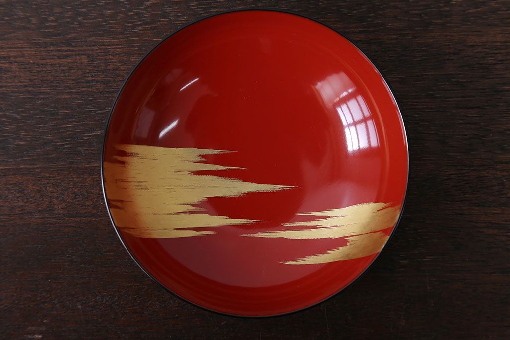 アンティーク雑貨　瑾斎作 金蒔絵木製お椀 5客