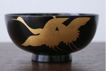 アンティーク雑貨　瑾斎作 金蒔絵木製お椀 5客