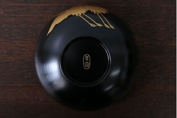 アンティーク雑貨　瑾斎作 金蒔絵木製お椀 5客