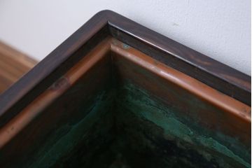 アンティーク雑貨　アンティーク　古い桐材の角火鉢2つセット