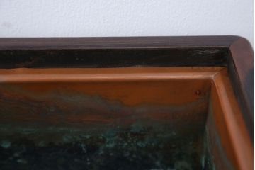 アンティーク雑貨　アンティーク　古い桐材の角火鉢2つセット