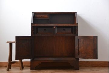 中古　松本民芸家具　おしゃれなライティングビューロー