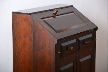 中古　松本民芸家具　おしゃれなライティングビューロー