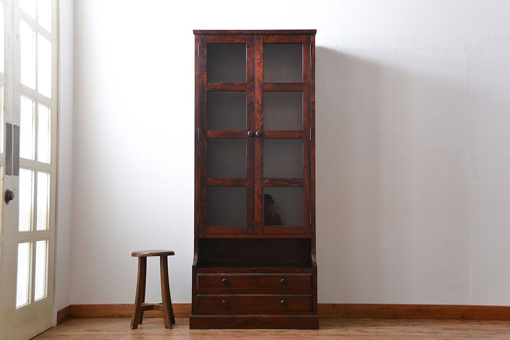 中古　民芸家具　引き出し2杯付き!シンプルな収納棚