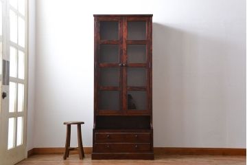 中古　民芸家具　引き出し2杯付き!シンプルな収納棚