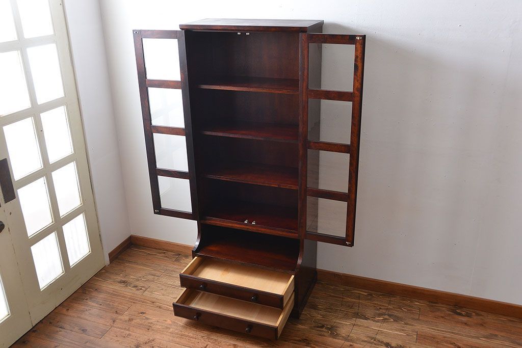 中古　民芸家具　引き出し2杯付き!シンプルな収納棚