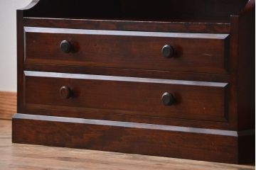 中古　民芸家具　引き出し2杯付き!シンプルな収納棚