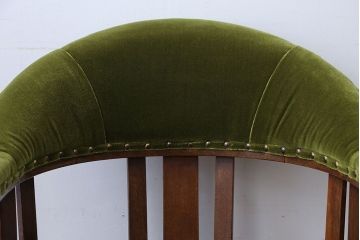 レトロ家具　アンティーク　レトロでおしゃれな古いナラ材の回転椅子