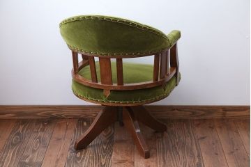 レトロ家具　アンティーク　レトロでおしゃれな古いナラ材の回転椅子