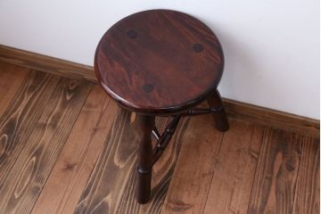 中古　松本民芸家具　三脚スツール(1)