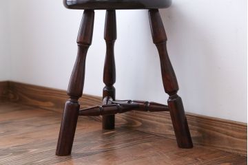 中古　松本民芸家具　三脚スツール(1)