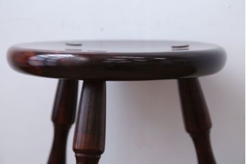 中古　松本民芸家具　三脚スツール(1)