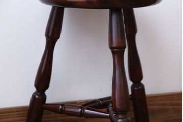 中古　松本民芸家具　三脚スツール(1)