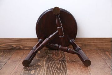 中古　松本民芸家具　三脚スツール(1)
