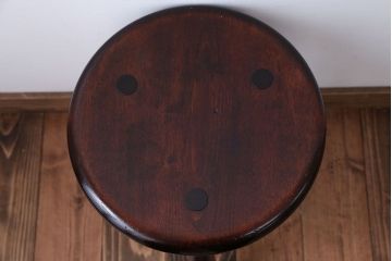 中古　松本民芸家具　三脚スツール(2)
