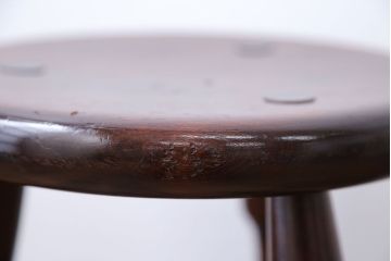 中古　松本民芸家具　三脚スツール(2)