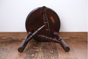 中古　松本民芸家具　三脚スツール(2)