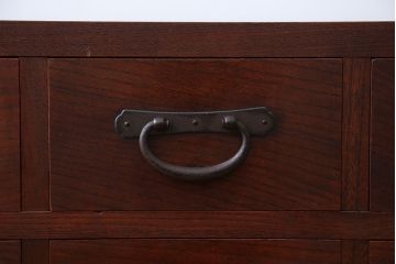 アンティーク家具　古民具・骨董　前面欅材の高級薬箪笥