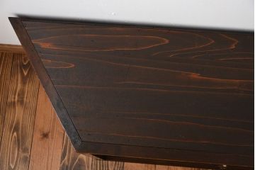 アンティーク家具　アンティーク　古い木製の変わり型引き戸収納棚