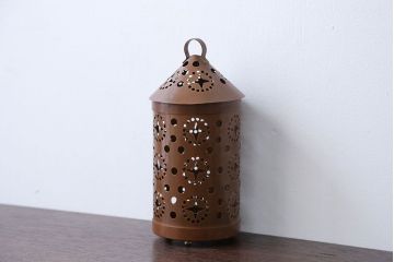 アンティーク雑貨　北欧ビンテージ　古い銅製のかわいいキャンドルシェード