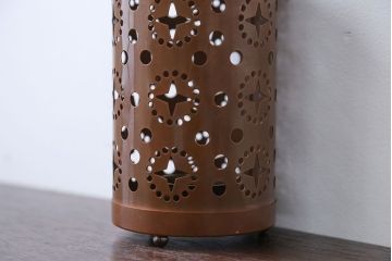 アンティーク雑貨　北欧ビンテージ　古い銅製のかわいいキャンドルシェード