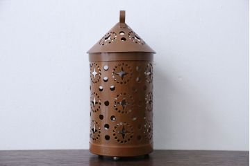 アンティーク雑貨　北欧ビンテージ　古い銅製のかわいいキャンドルシェード