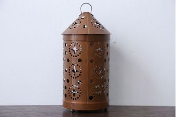 アンティーク雑貨　北欧ビンテージ　古い銅製のかわいいキャンドルシェード