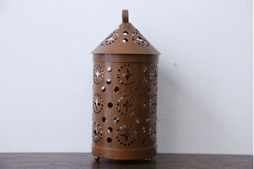 アンティーク雑貨　北欧ビンテージ　古い銅製のかわいいキャンドルシェード