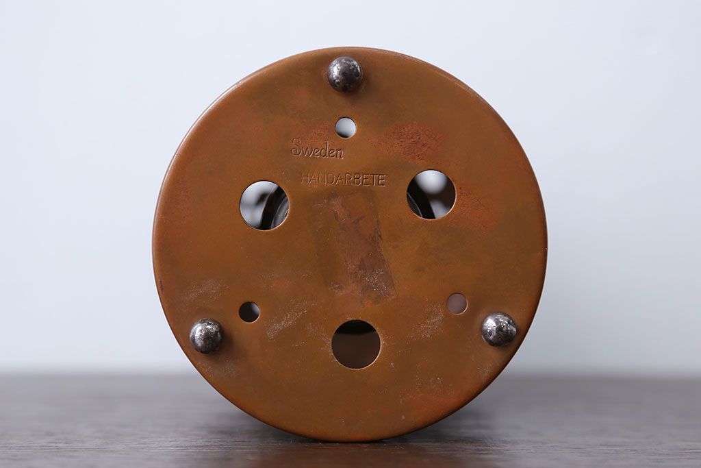 アンティーク雑貨　北欧ビンテージ　古い銅製のかわいいキャンドルシェード