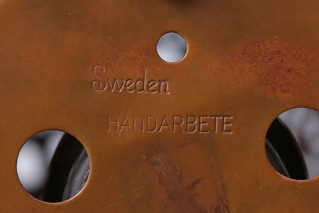 アンティーク雑貨　北欧ビンテージ　古い銅製のかわいいキャンドルシェード