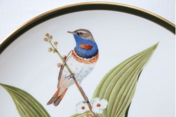アンティーク雑貨　Franklin Pocelain(フランクリン・ポーセリン)世界の鳴き鳥シリーズ　飾皿12枚セット(1枚あたり定価17500円)