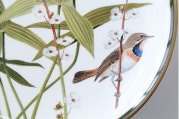 アンティーク雑貨　Franklin Pocelain(フランクリン・ポーセリン)世界の鳴き鳥シリーズ　飾皿12枚セット(1枚あたり定価17500円)