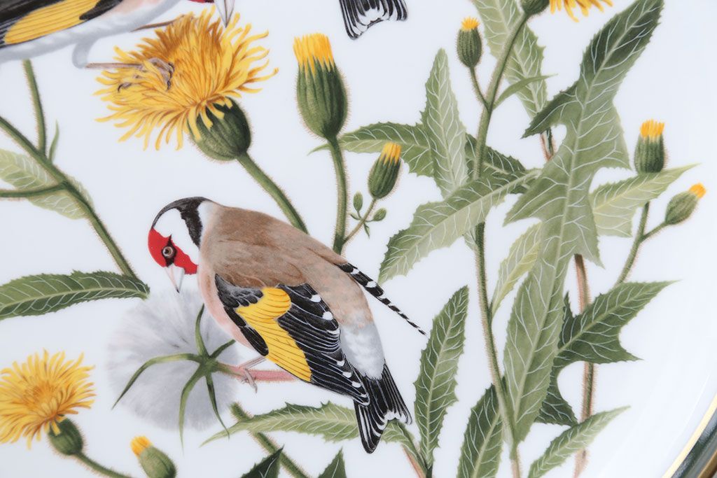 アンティーク雑貨　Franklin Pocelain(フランクリン・ポーセリン)世界の鳴き鳥シリーズ　飾皿12枚セット(1枚あたり定価17500円)