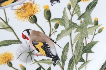 アンティーク雑貨　Franklin Pocelain(フランクリン・ポーセリン)世界の鳴き鳥シリーズ　飾皿12枚セット(1枚あたり定価17500円)