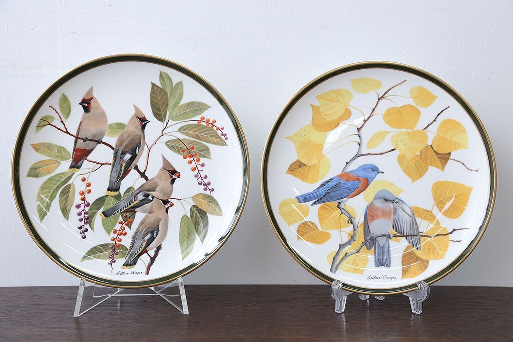 【USED】Franklin Porcelain 世界の鳴き鳥　プレート　11枚 USED】Franklin Porcelain 世界の鳴き鳥プレート11枚