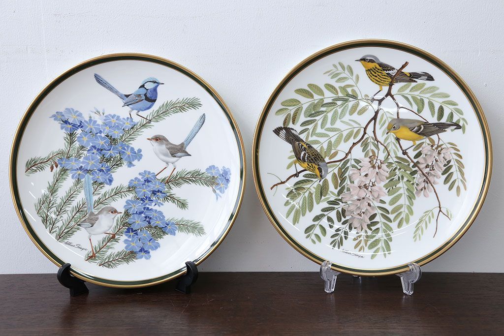 【USED】Franklin Porcelain 世界の鳴き鳥　プレート　11枚 公式】アンティーク家具ラフジュ工房商品詳細ページアンティーク