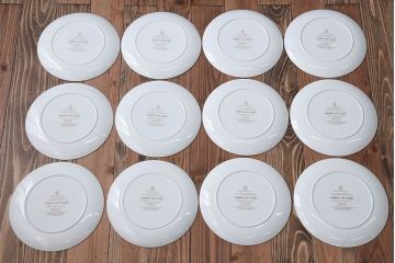 アンティーク雑貨　Franklin Pocelain(フランクリン・ポーセリン)世界の鳴き鳥シリーズ　飾皿12枚セット(1枚あたり定価17500円)