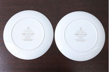 アンティーク雑貨　Franklin Pocelain(フランクリン・ポーセリン)世界の鳴き鳥シリーズ　飾皿12枚セット(1枚あたり定価17500円)