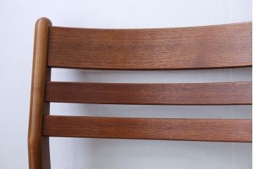 ヴィンテージ家具　北欧ビンテージ　チーク材のシンプルでおしゃれなダイニングチェア2脚セット